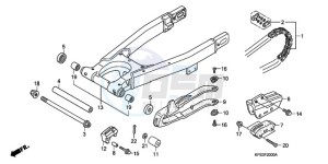 CRF230F9 Europe Direct - (ED / CMF) drawing SWINGARM/CHAIN CASE