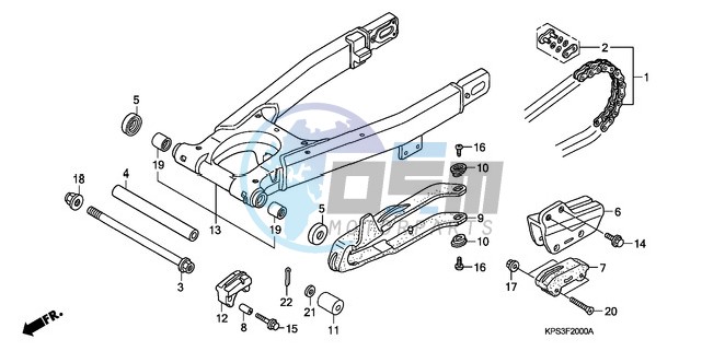 SWINGARM/CHAIN CASE