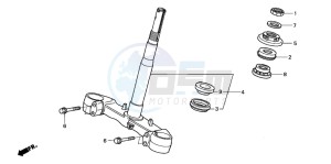 FJS600 SILVER WING drawing STEERING STEM