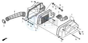 FES150 125 PANTHEON drawing AIR CLEANER (FES1253-5)(FES1503-5)