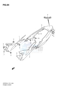 GSF650 (E21) Bandit drawing FRAME COVER (GSF650SUAL1 E21)