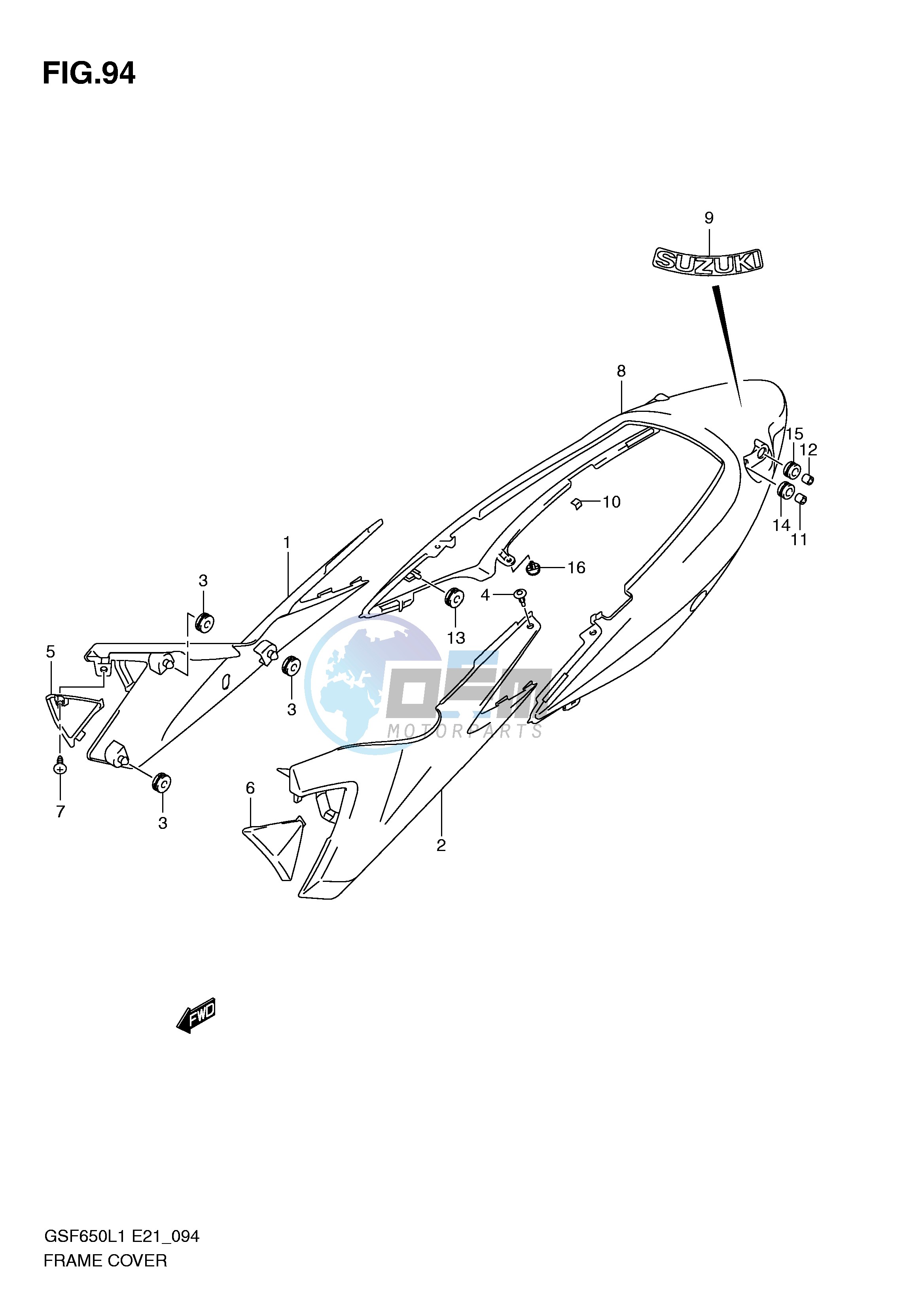 FRAME COVER (GSF650SUAL1 E21)