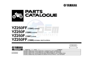 YZ250F (1SM5 1SM6 1SM7 1SM8) drawing .1-Front-Page