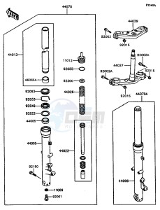 ZG 1000 A [CONCOURS] (A7-A9) [CONCOURS] drawing FRONT FORK-- ZG1000-A9- -