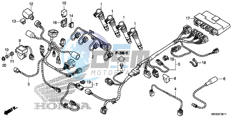 SUB HARNESS ( CBR1000RA/ SA)