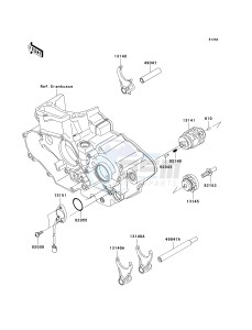 KX 450 D [KX450F] (D7F) D7F drawing GEAR CHANGE DRUM_SHIFT FORK-- S- -