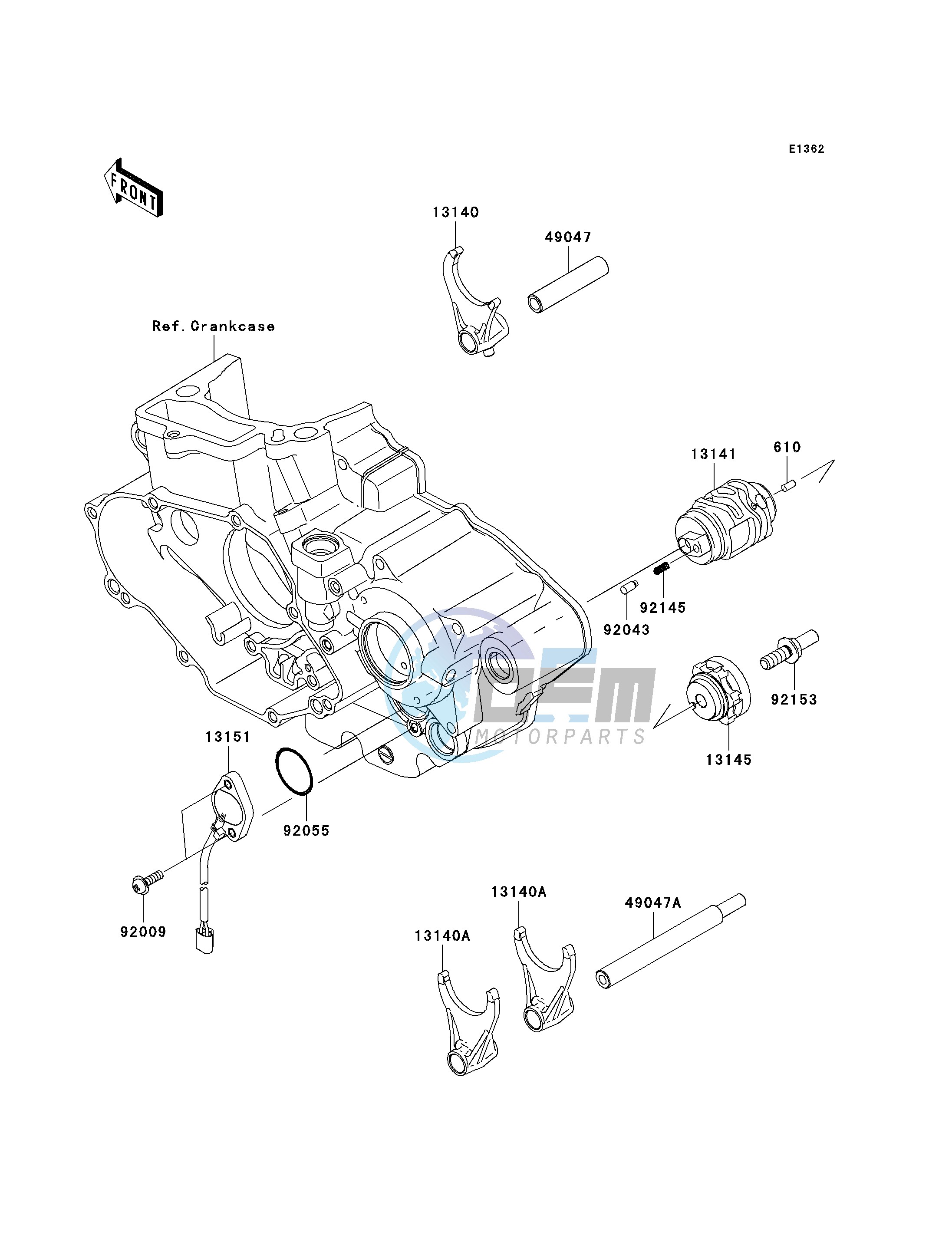 GEAR CHANGE DRUM_SHIFT FORK-- S- -