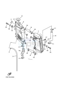 YZ250 (B9UA) drawing RADIATOR & HOSE