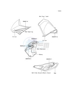 KL 650 E [KLR650] (E8F-E9F) E8F drawing DECALS-- RED- --- E8F- -