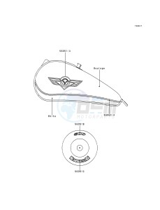 VN 800 B [VULCAN 800 CLASSIC] (B1-B5) [VULCAN 800 CLASSIC] drawing DECALS-- BOULOGE_WHITE- --- VN800-B3- -