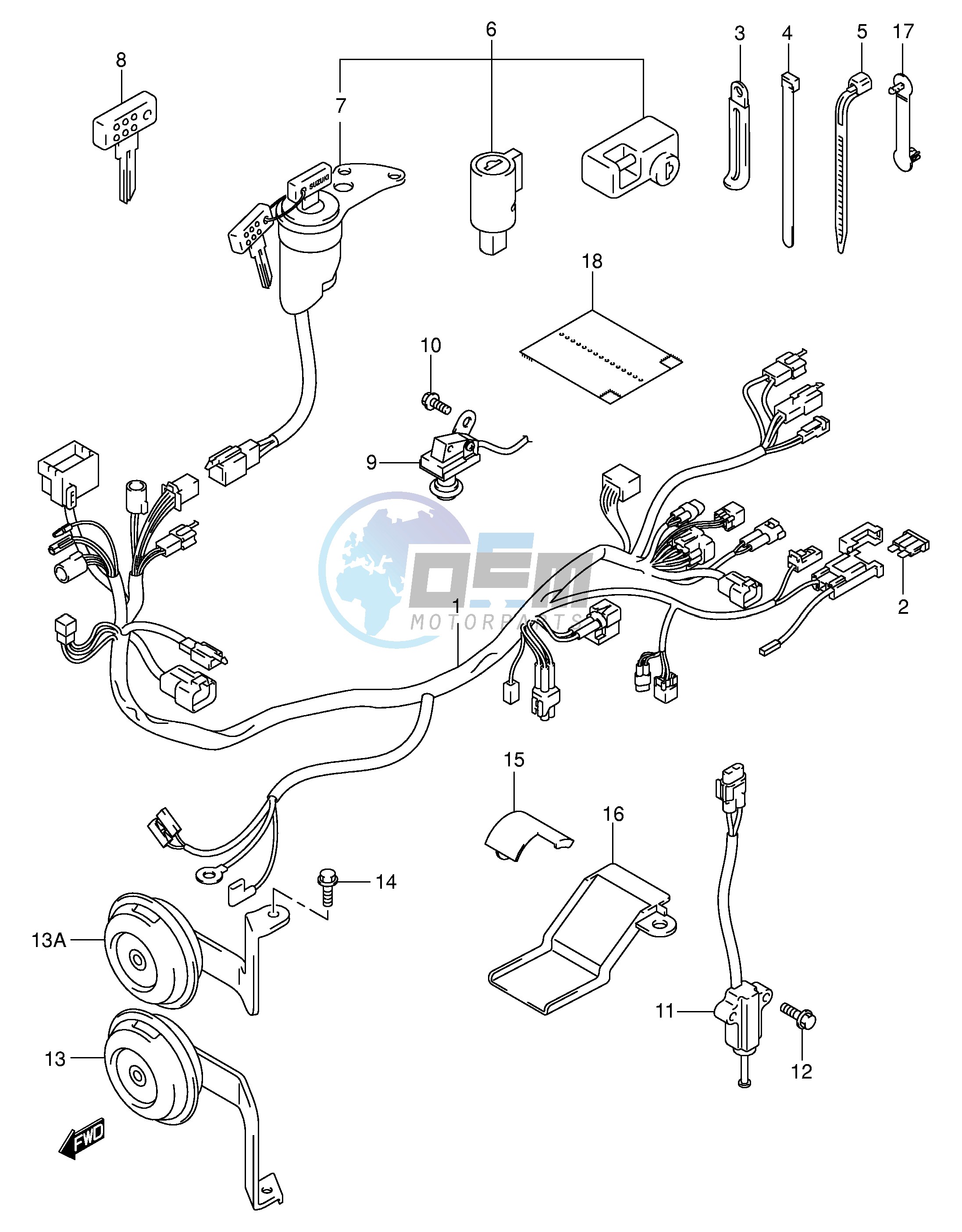 WIRING HARNESS (DR-Z400EY EK1 EK2 EK3 EK4 E24)