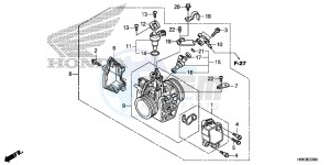 TRX500FM6F TRX500FM Australia - (U) drawing THROTTLE BODY