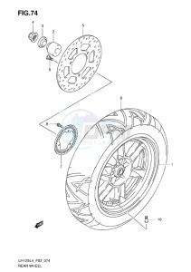 UH125 ABS BURGMAN EU drawing REAR WHEEL