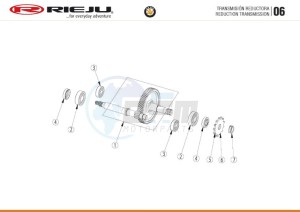 BYE-BIKE-BLACK 50 drawing REDUCING TRANSMISSION