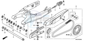 CB600F9 U / ABS ST drawing SWINGARM