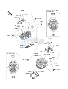 VN 1700 A [VULCAN 1700 VOYAGER] (9FA) A9FA drawing CYLINDER HEAD