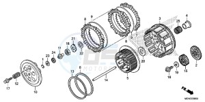 CRF450RF CRF450R Europe Direct - (ED) drawing CLUTCH