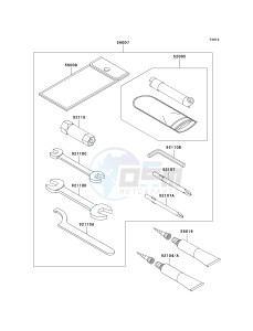 KVF 650 F [BRUTE FORCE 650 4X4I] (F6F-F9F ) F7F drawing OWNERS TOOLS