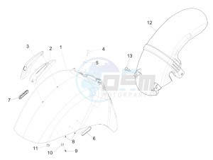 GTS Super 150 ie 4T 3V (APAC) (Au, Ex, Jp, Ri, T, V) drawing Wheel huosing - Mudguard