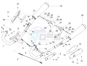 V7 III Racer 750 e4 (NAFTA) drawing Exhaust pipe