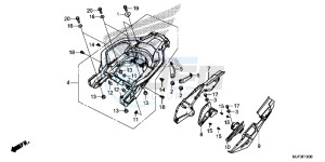 CRF1000AG CRF1000 - Africa Twin - ABS Europe Direct - (ED) drawing SIDE COVER/REAR CARRIER