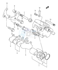 DR800S (E4) drawing REAR CALIPER