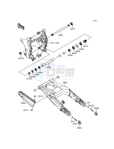 ZZR1400 ABS ZX1400JHF GB XX (EU ME A(FRICA) drawing Swingarm