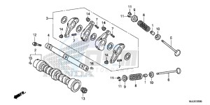 NC700XDE NC700XD 2ED - (2ED) drawing CAMSHAFT/ VALVE