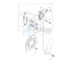 TT R E/LE 125 drawing FRONT BRAKE CALIPER 19C--