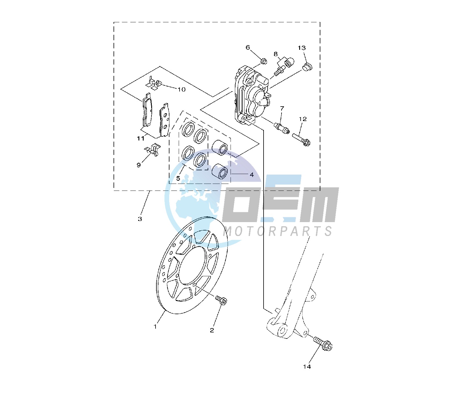 FRONT BRAKE CALIPER 19C--