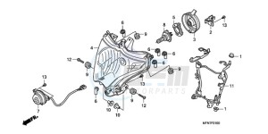 CB1000RA UK - (E / MPH) drawing HEADLIGHT