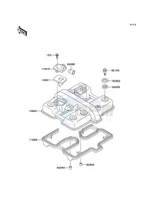 KLE500 KLE500-B1P GB XX (EU ME A(FRICA) drawing Cylinder Head Cover