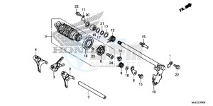 CB650FAJ CB650F 2ED drawing GEARSHIFT DRUM