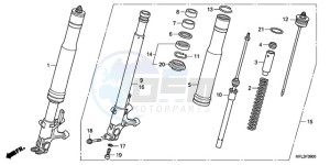 CBR1000RR9 Europe Direct - (ED / MME) drawing FRONT FORK