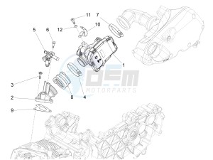 LX 125 4T 3V IE NOABS E3 (APAC) drawing Throttle body - Injector - Induction joint