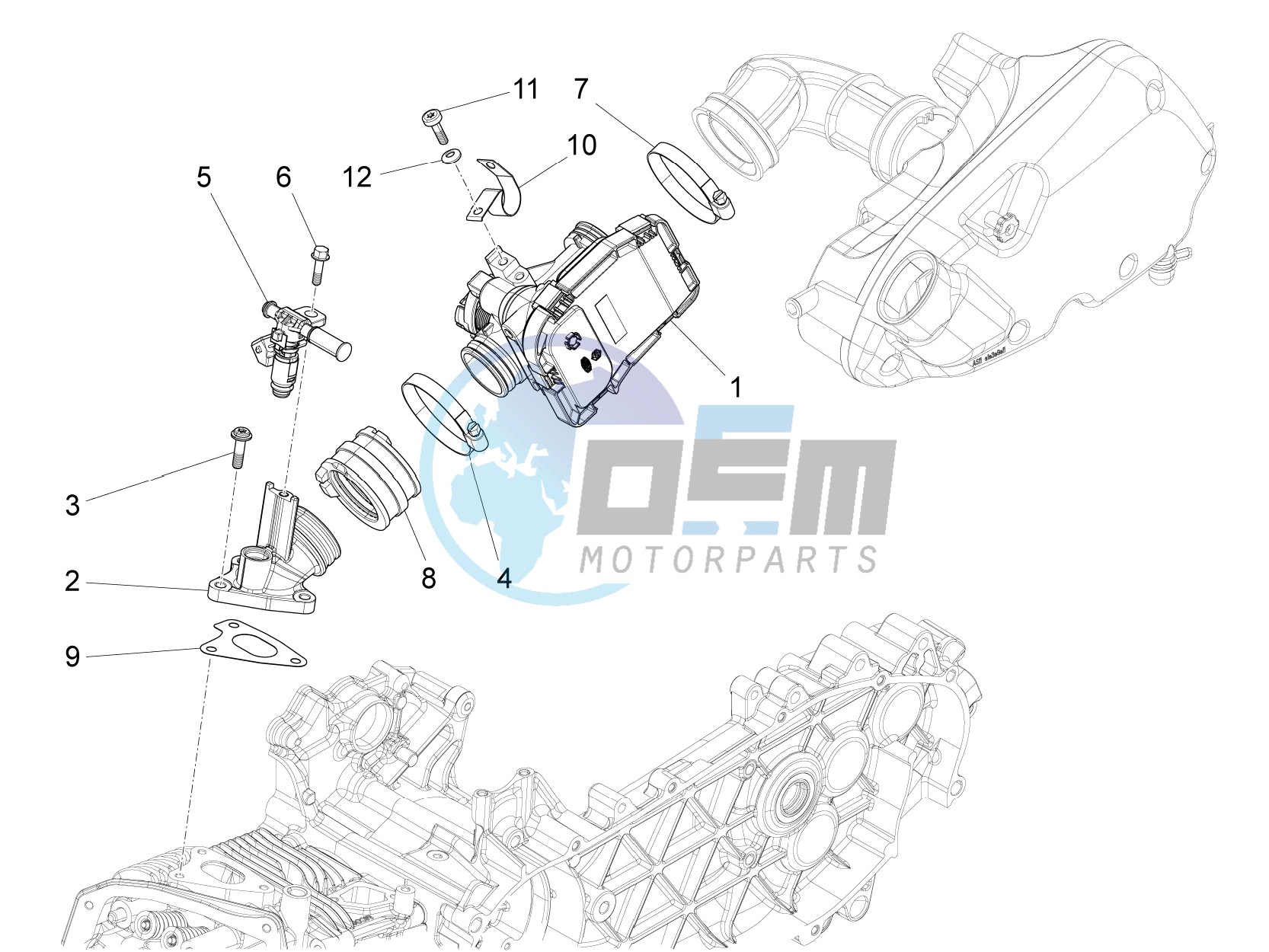 Throttle body - Injector - Induction joint