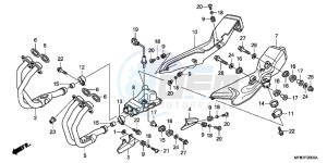 CB1000RAC drawing EXHAUST MUFFLER