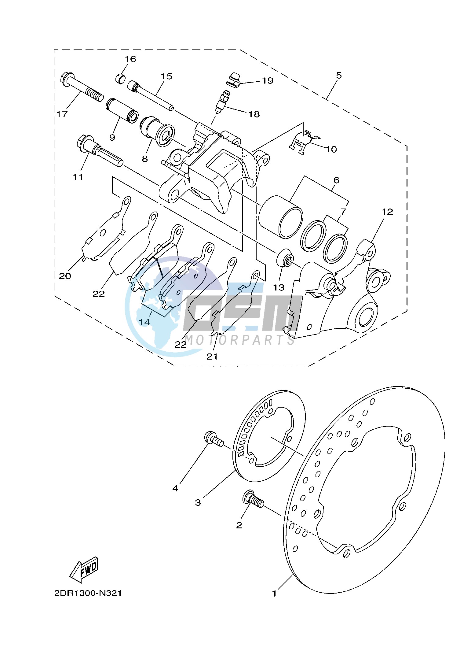 REAR BRAKE CALIPER