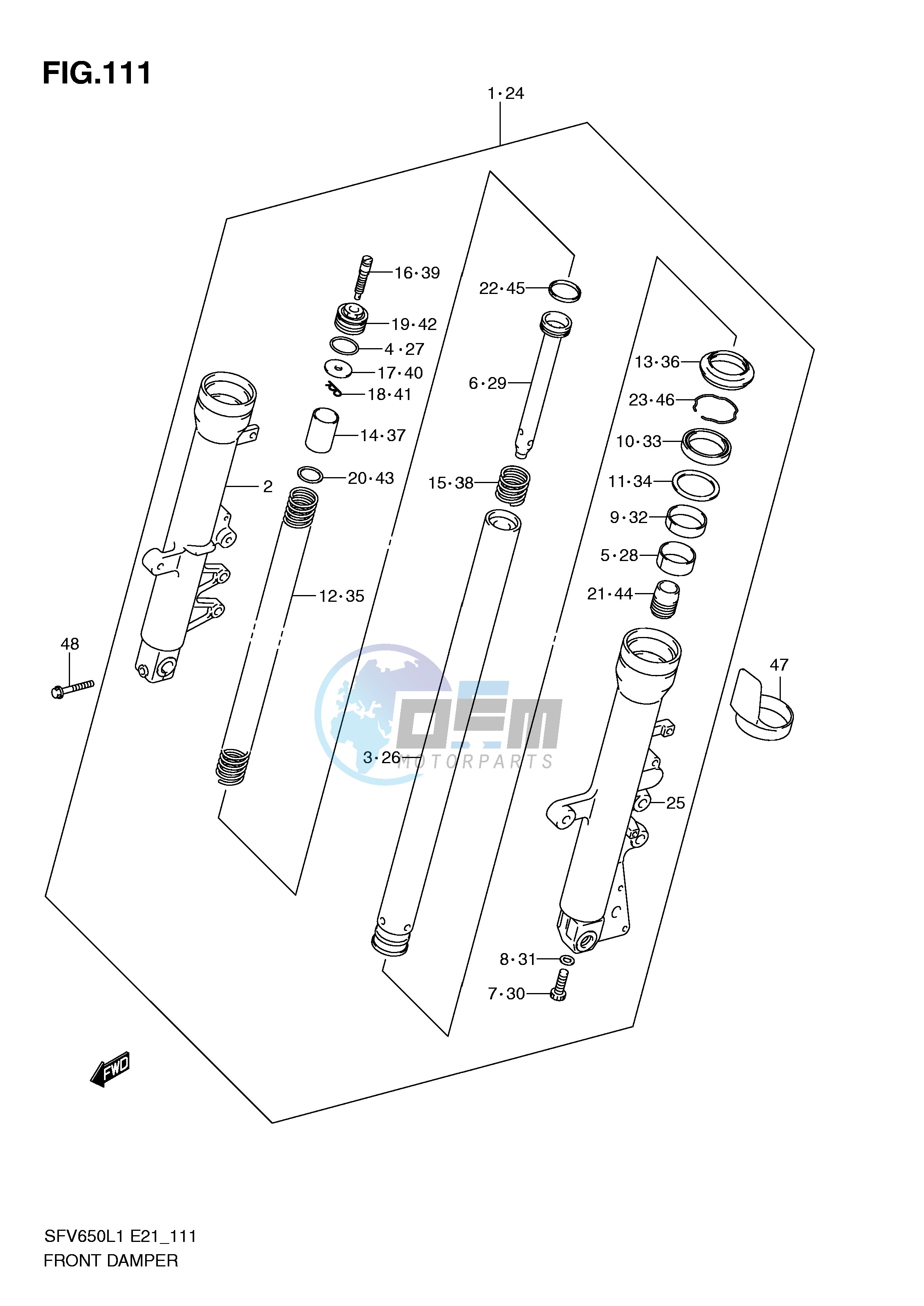 FRONT DAMPER (SFV650AL1 E21)