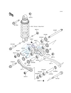 ZX 600 E [NINJA ZX-6] (E1-E3) [NINJA ZX-6] drawing REAR SUSPENSION