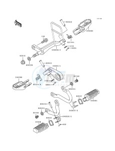 KLX 650 C [KLX650] (C1-C4) [KLX650] drawing FOOTRESTS