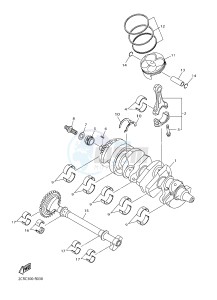 YZF-R1M 998 R4 (2KSE) drawing CRANKSHAFT & PISTON