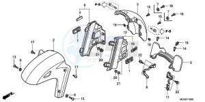 GL1800A ED drawing FRONT FENDER