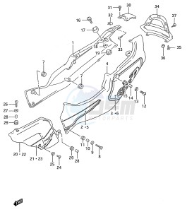 GSX-R750W (E28) drawing FRAME COVER (MODEL S)