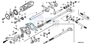 TRX250TEB drawing GEARSHIFT DRUM