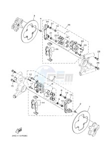 YXZ1000ET YXZ10YEXH YXZ1000R EPS SS (B573) drawing REAR BRAKE CALIPER