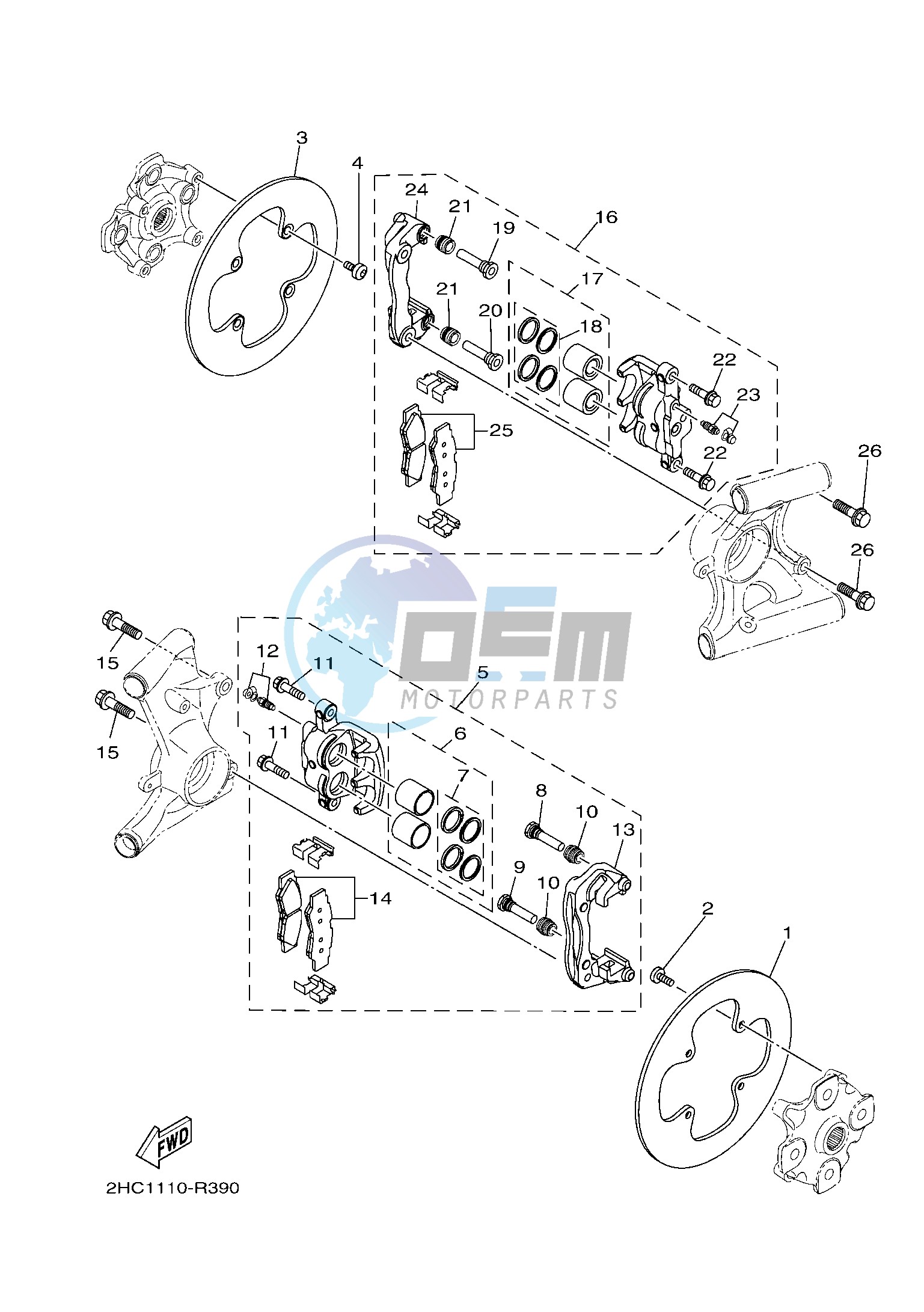 REAR BRAKE CALIPER