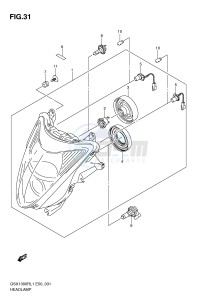 GSX1300R (E50) Hayabusa drawing HEADLAMP