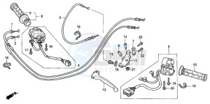 CBR600FR drawing HANDLE LEVER/SWITCH/CABLE