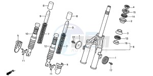 PK50 drawing FRONT FORK